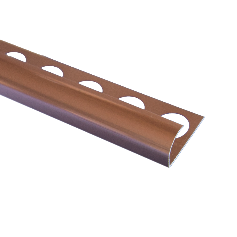 Trade Metal Round Edge Bright Rose Tile Trim 2.5m Length by Pro Tile